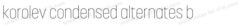 korolev condensed alternates bold字体转换